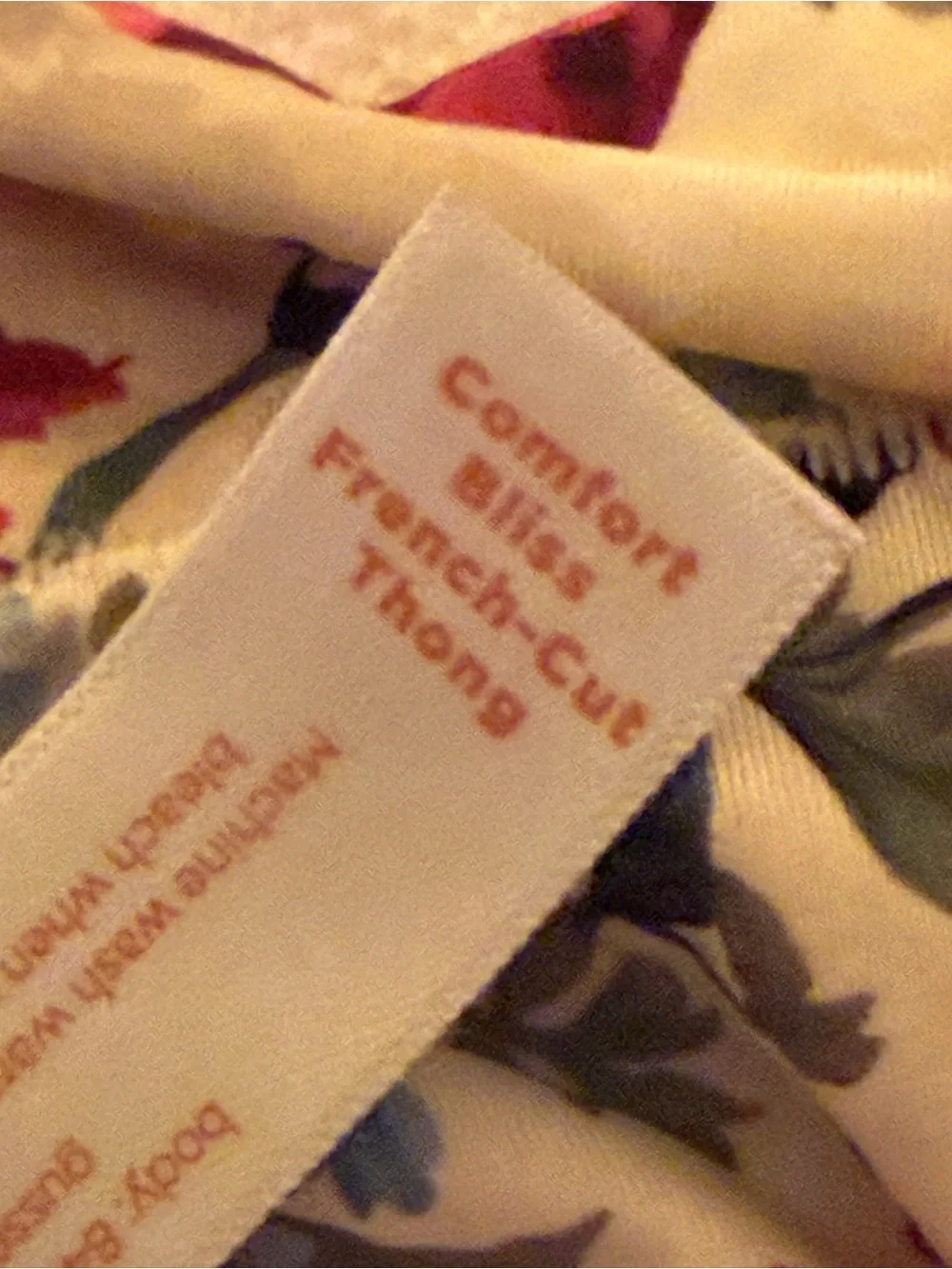 Cacique Comfort Bliss Floral Print French Cut Thong Panties